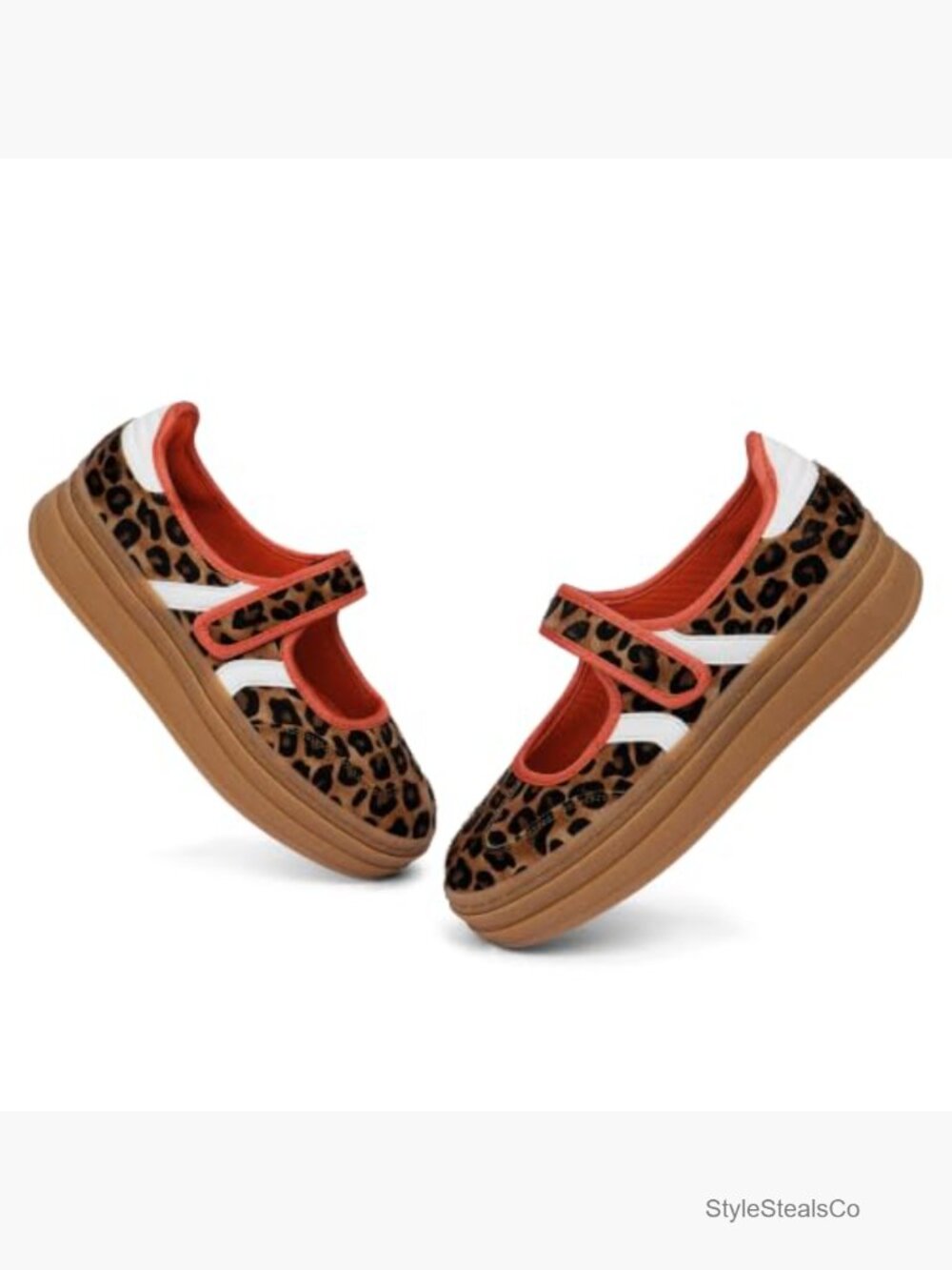 Women's Platform Mary Jane Sneakers Slip On Casual Tennis Shoes - Picture 5 of 7